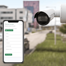 Plate regognition camera and access request